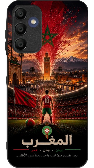 Samsung Galaxy A16 Case Hülle - Silikon schwarz Fussball Marokko splash 2026