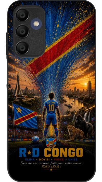 Samsung Galaxy A16 Case Hülle - Silikon schwarz Fussball Demokratische Republik Kongo splash 2026