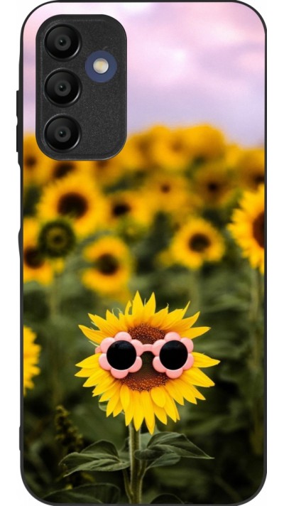 Samsung Galaxy A16 Case Hülle - Silikon schwarz Sunflower with glasses Spring 2026