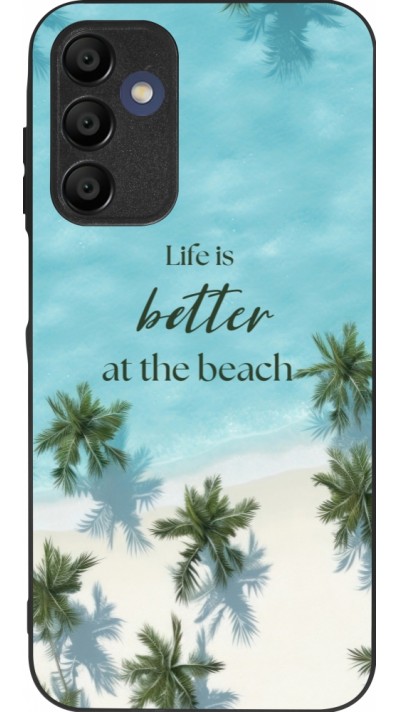 Samsung Galaxy A16 Case Hülle - Silikon schwarz Summer 2025 Life is better at the beach