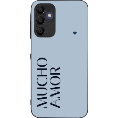 Samsung Galaxy A16 Case Hülle - Silikon schwarz Valentine 2024 mucho amor azul