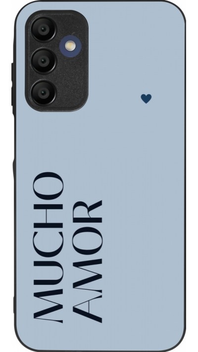 Samsung Galaxy A16 Case Hülle - Silikon schwarz Valentine 2024 mucho amor azul