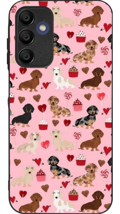 Samsung Galaxy A16 Case Hülle - Silikon schwarz Valentine 2024 puppy love