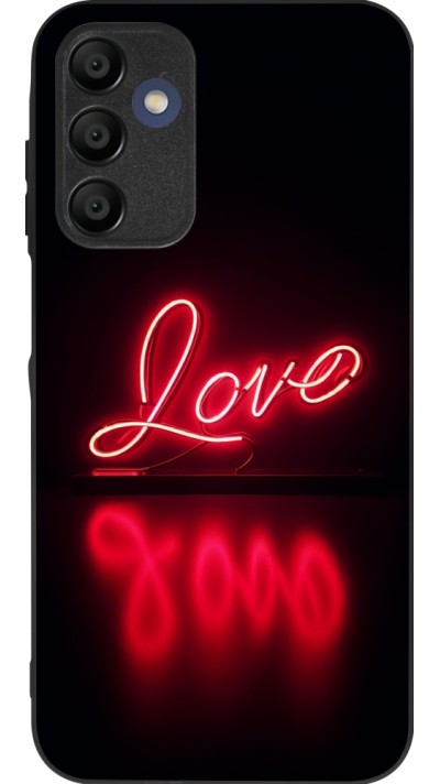 Samsung Galaxy A16 Case Hülle - Silikon schwarz Valentine 2025 Neon Liebe