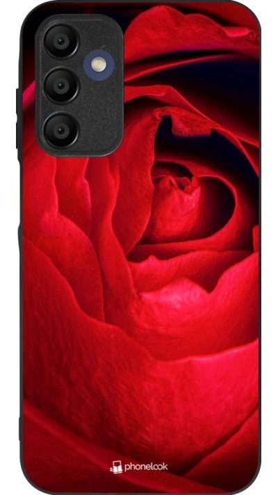 Samsung Galaxy A16 Case Hülle - Silikon schwarz Valentine 2022 Rose