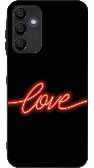 Samsung Galaxy A16 Case Hülle - Silikon schwarz Valentine 2023 neon love