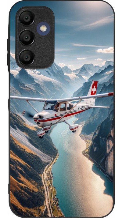 Coque Samsung Galaxy A16 - Silicone rigide noir Vol Alpin Suisse