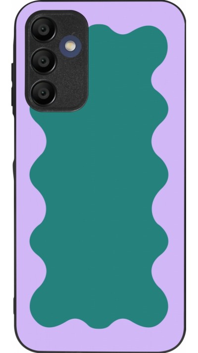 Samsung Galaxy A16 Case Hülle - Silikon schwarz Wavy Rectangle Green Purple