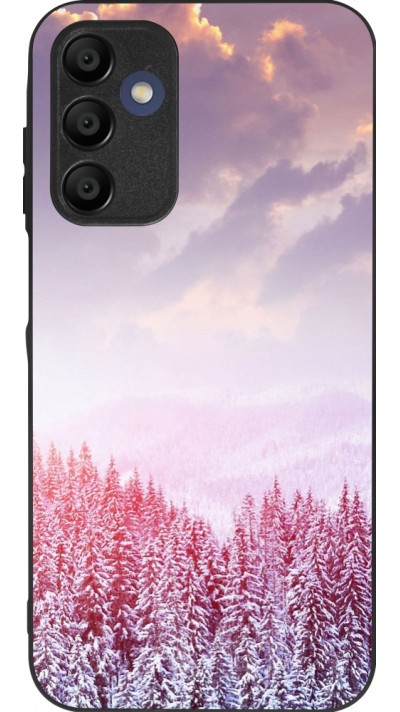 Samsung Galaxy A16 Case Hülle - Silikon schwarz Winter 22 Pink Forest