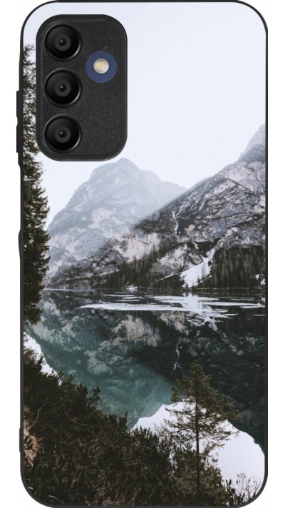 Samsung Galaxy A16 Case Hülle - Silikon schwarz Winter 22 snowy mountain and lake