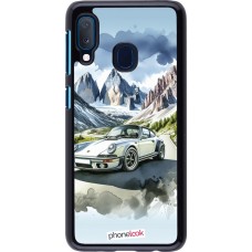 Samsung Galaxy A20e Case Hülle - Porsche 911 Berg Aquarell