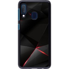 Hülle Samsung Galaxy A20e - Black Red Lines