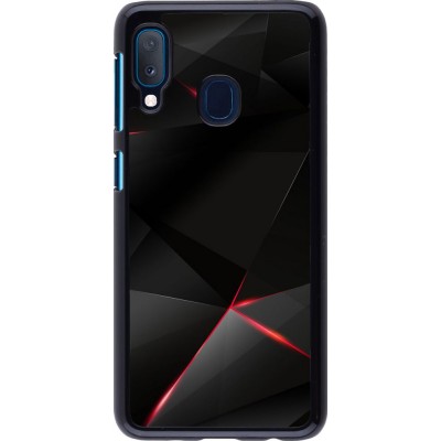 Coque Samsung Galaxy A20e - Black Red Lines