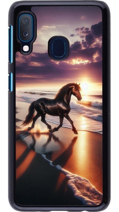 Samsung Galaxy A20e Case Hülle - Pferd majestätisch Strand