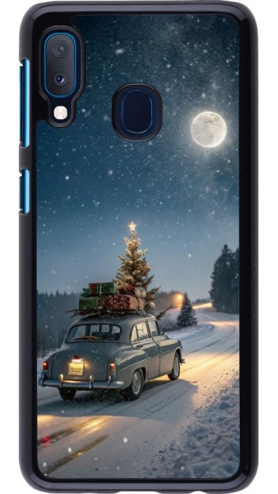 Samsung Galaxy A20e Case Hülle - Christmas 25 Car with Tree Xmas