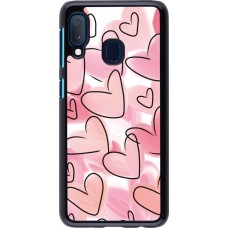 Samsung Galaxy A20e Case Hülle - Easter 2023 pink hearts