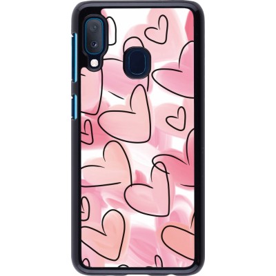 Samsung Galaxy A20e Case Hülle - Easter 2023 pink hearts