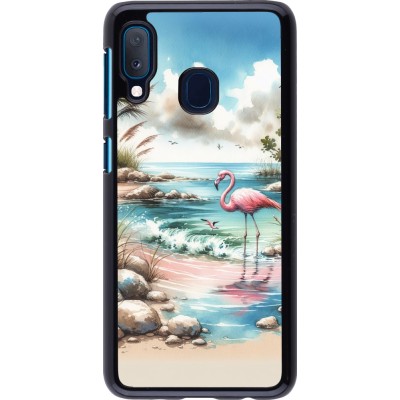 Samsung Galaxy A20e Case Hülle - Flamingo Aquarell