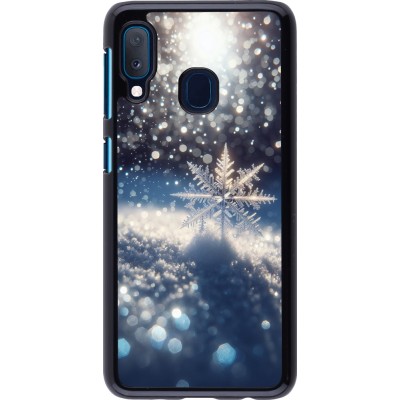Samsung Galaxy A20e Case Hülle - Schneeflocke Solar Glanz