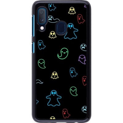 Samsung Galaxy A20e Case Hülle - Halloween 2024 colorful ghosts