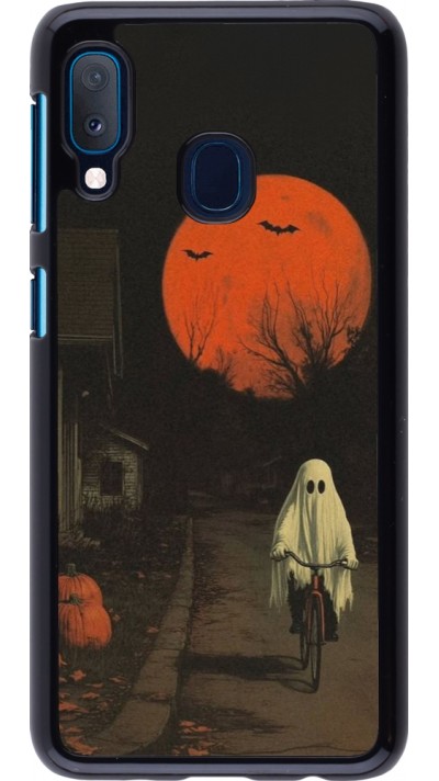 Coque Samsung Galaxy A20e - Halloween 2025 Ghost on a bicycle