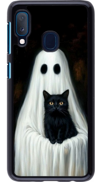 Coque Samsung Galaxy A20e - Halloween 2025 Ghost with black cat