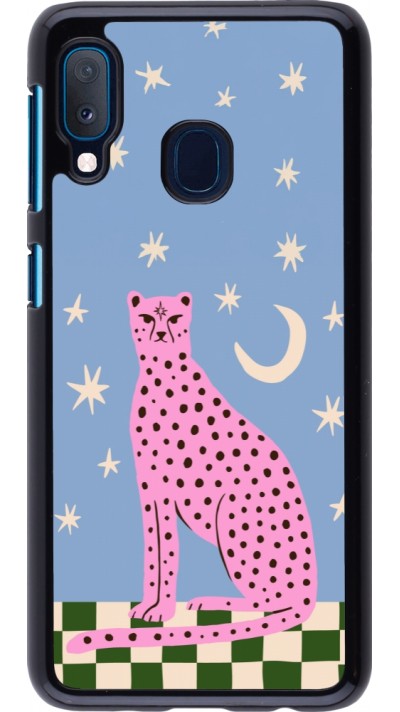 Coque Samsung Galaxy A20e - Pink leopard with stars 2026