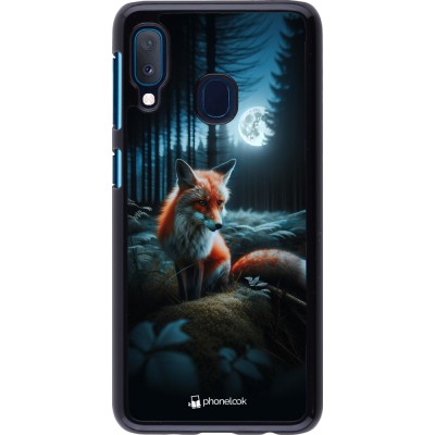 Samsung Galaxy A20e Case Hülle - Fuchs Mond Wald