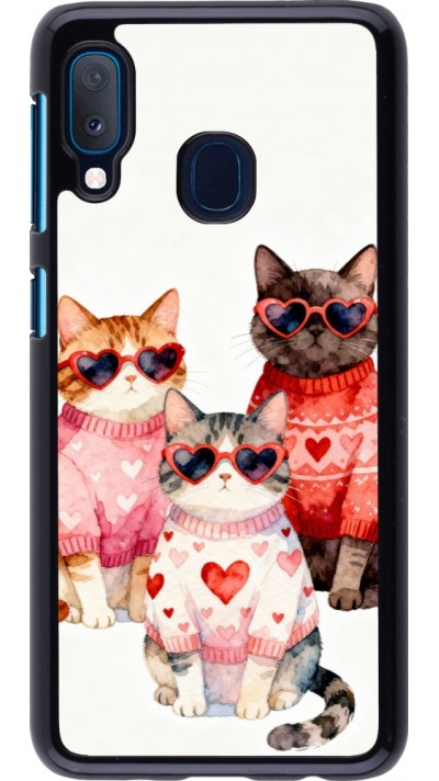 Samsung Galaxy A20e Case Hülle - Saint Valentines Day 26 Cat Love