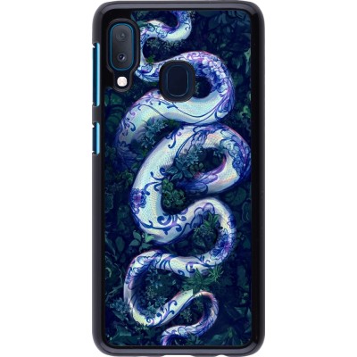 Samsung Galaxy A20e Case Hülle - Snake Blue Anaconda