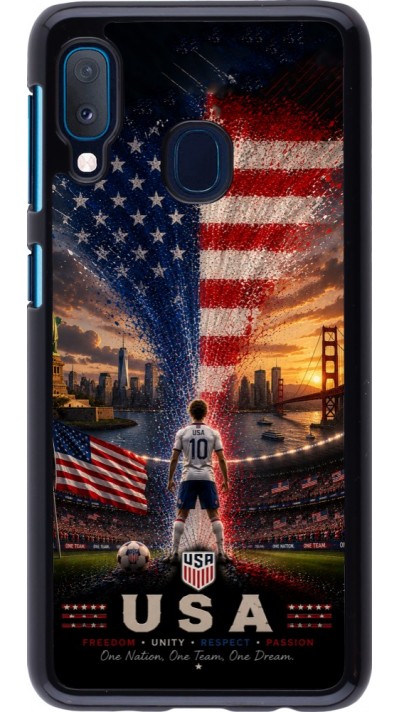 Coque Samsung Galaxy A20e - Football États-Unis splash 2026