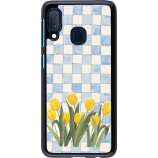 Samsung Galaxy A20e Case Hülle - Blue vichy tulips Spring 2026