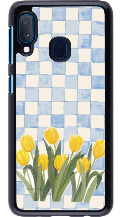 Samsung Galaxy A20e Case Hülle - Blue vichy tulips Spring 2026