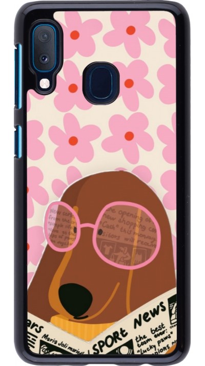 Samsung Galaxy A20e Case Hülle - Dog with newspaper Spring 2026