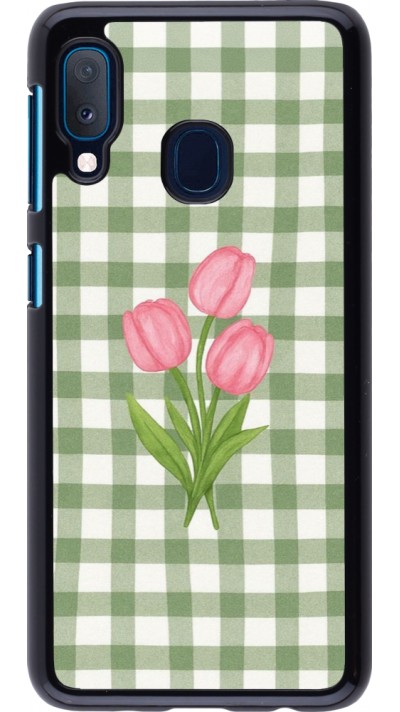 Samsung Galaxy A20e Case Hülle - Green vichy tulips Spring 2026