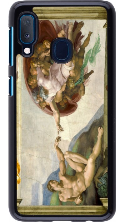 Samsung Galaxy A20e Case Hülle - Kunstbild - Die Erschaffung Adams - Michelangelo