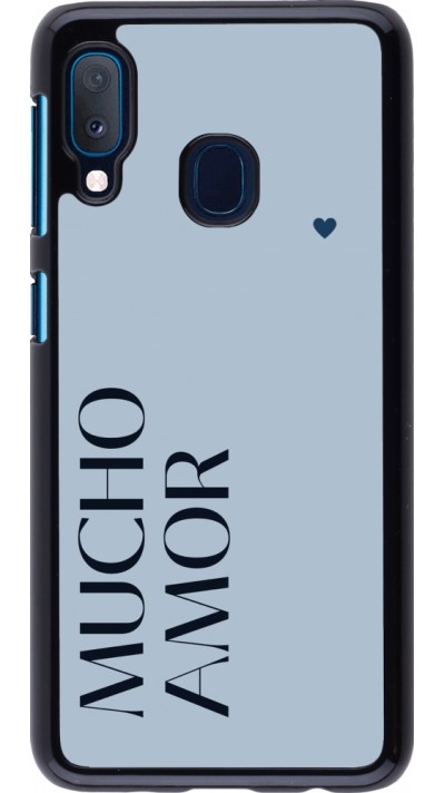 Samsung Galaxy A20e Case Hülle - Valentine 2024 mucho amor azul