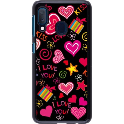 Samsung Galaxy A20e Case Hülle - Valentine 2023 love symbols