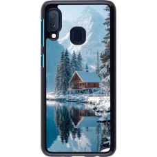 Samsung Galaxy A20e Case Hülle - Winter 25 Winter house forest day