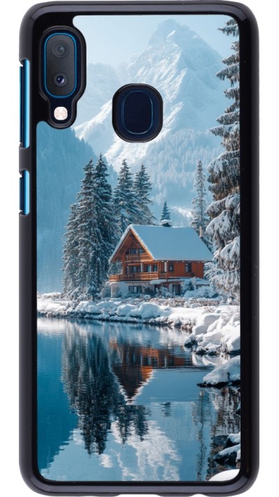 Samsung Galaxy A20e Case Hülle - Winter 25 Winter house forest day