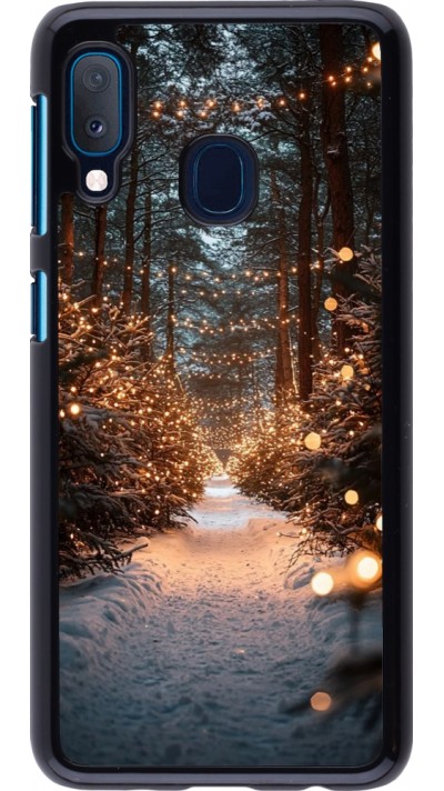 Samsung Galaxy A20e Case Hülle - Winter 25 Winter snowy road
