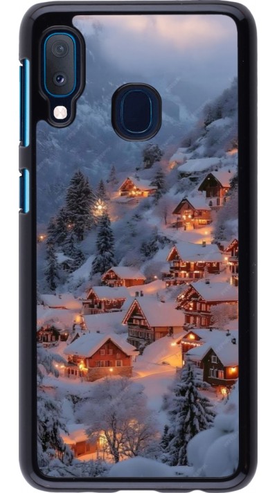 Samsung Galaxy A20e Case Hülle - Winter 25 Winter snowy village