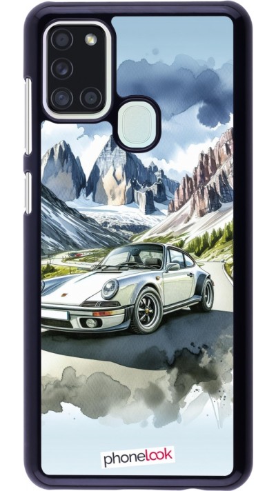Coque Samsung Galaxy A21s - Porsche 911 Mountain Watercolor