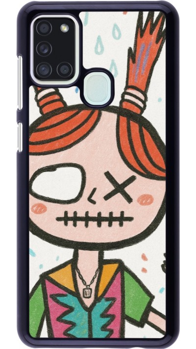 Samsung Galaxy A21s Case Hülle - Little Girl Sketch