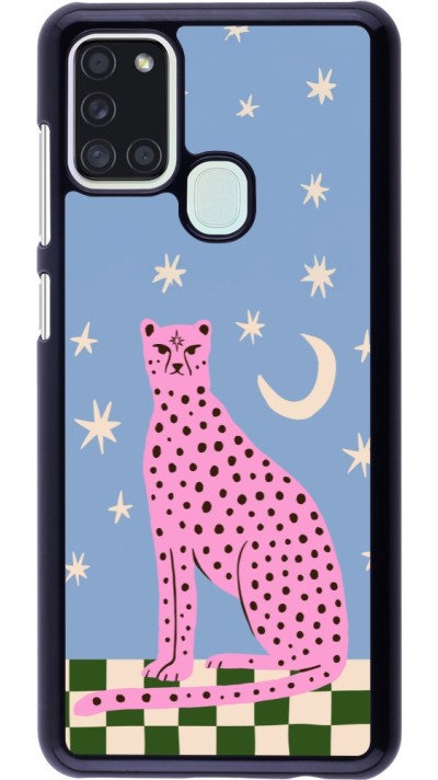 Coque Samsung Galaxy A21s - Pink leopard with stars 2026