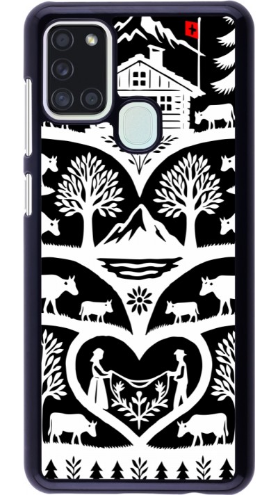 Coque Samsung Galaxy A21s - Poya Suisse 2 noir