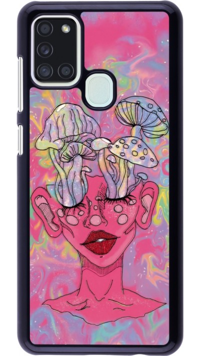 Samsung Galaxy A21s Case Hülle - Psychedelic pink mushroom