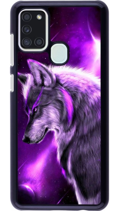 Hülle Samsung Galaxy A21s - Purple Sky Wolf