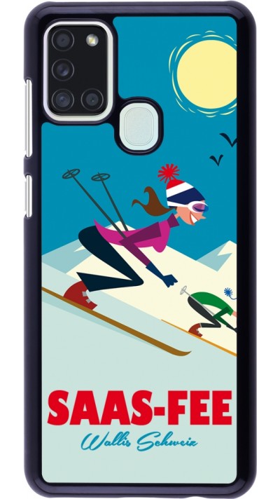 Samsung Galaxy A21s Case Hülle - Saas-Fee Ski Downhill