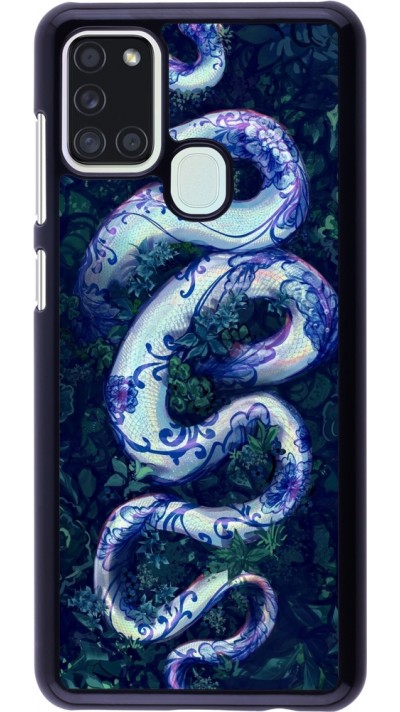 Coque Samsung Galaxy A21s - Serpent Blue Anaconda